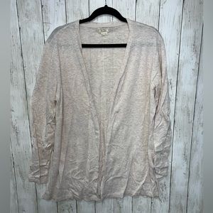 Fat Face Cardigan Soft Ivory Size 14 Lightweight Open Knit Detail